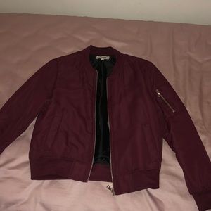 Maroon Bomber Jacket